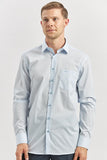 Long Sleeve Hard Collar Pocket Comfort Fit Shirt 1004240051