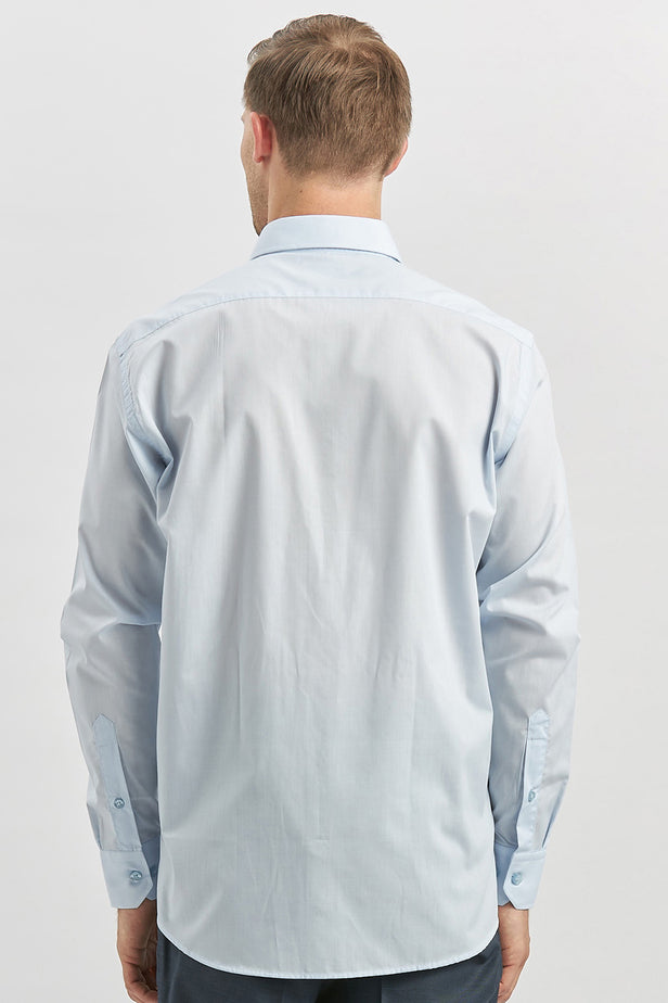 Long Sleeve Hard Collar Pocket Comfort Fit Shirt 1004240051