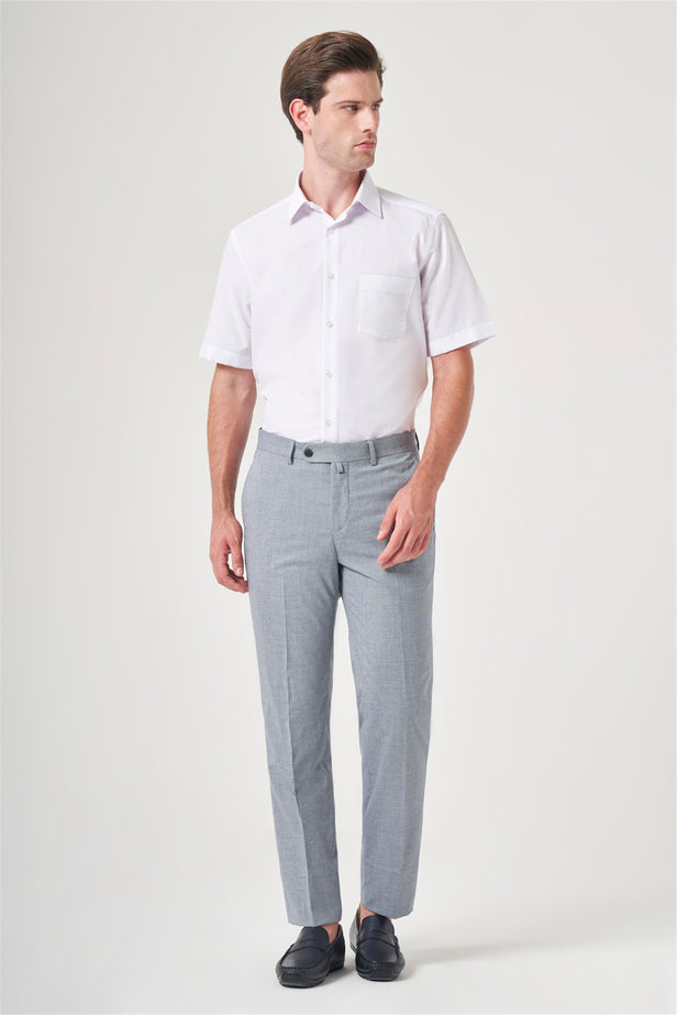 IMZA Men's Fil-a-Fil Slim Fit Stretch Classic Trousers – 1003260152