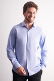 Blue Half Italian Collar Premium Slim Fit 100% Cotton Shirt (Model 1004255194)