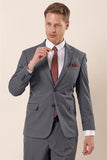 Gray Notch Lapel Lined Double Vent 4 Drop Comfort Fit Classic Suit 1001230172