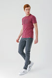 Short Sleeve Printed Crew Neck Pocket Slim Fit Cotton T-Shirt 1011240181