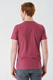 Short Sleeve Printed Crew Neck Pocket Slim Fit Cotton T-Shirt 1011240181