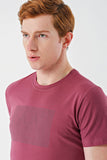 Short Sleeve Printed Crew Neck Pocket Slim Fit Cotton T-Shirt 1011240181
