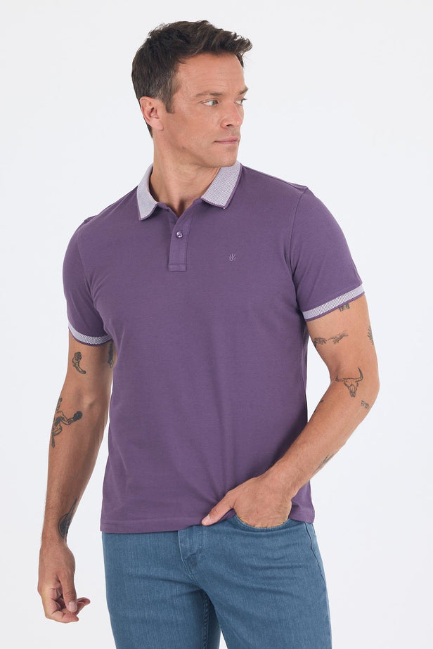 Polo Collar Short Sleeve Slim Fit 100% Cotton Piqué T-Shirt (Model 1011250182)