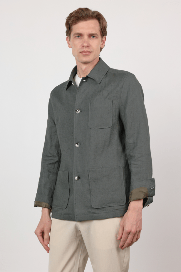 IMZA Men's Linen Slim Fit Casual Jacket – 1007260152