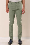 Side Pocket Striped Textured Slim Fit Cotton Jogger Trousers 1003230159