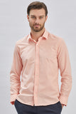 Long Sleeve Hard Collar Pocketless Slim Fit Shirt 1004240230