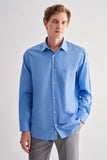 Stiff Collar Long Sleeve Easy To Iron Comfort Fit Cotton Shirt 1004255182