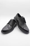 Black 100% Leather Analin Lace-Up Classic Shoes 1033245179