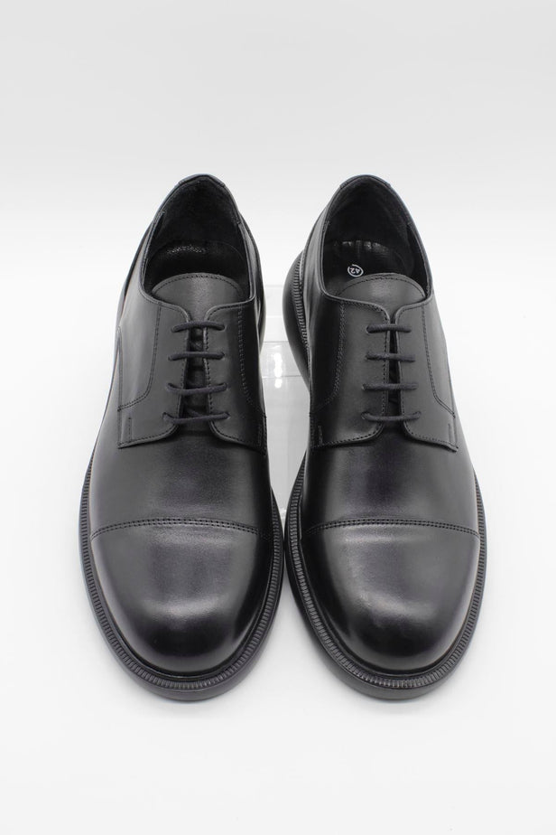 Black 100% Leather Analin Lace-Up Classic Shoes 1033245179