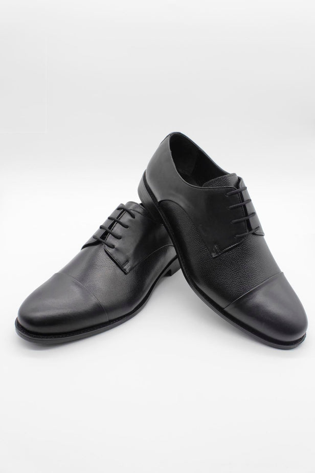 Black 100% Leather Lace-Up Classic Shoes 1033245177