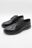 Black 100% Leather Analin Lace-Up Classic Shoes 1033245179