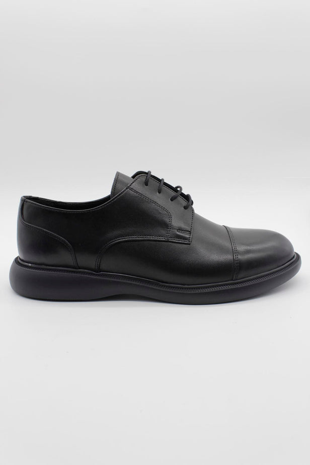 Black 100% Leather Analin Lace-Up Classic Shoes 1033245179