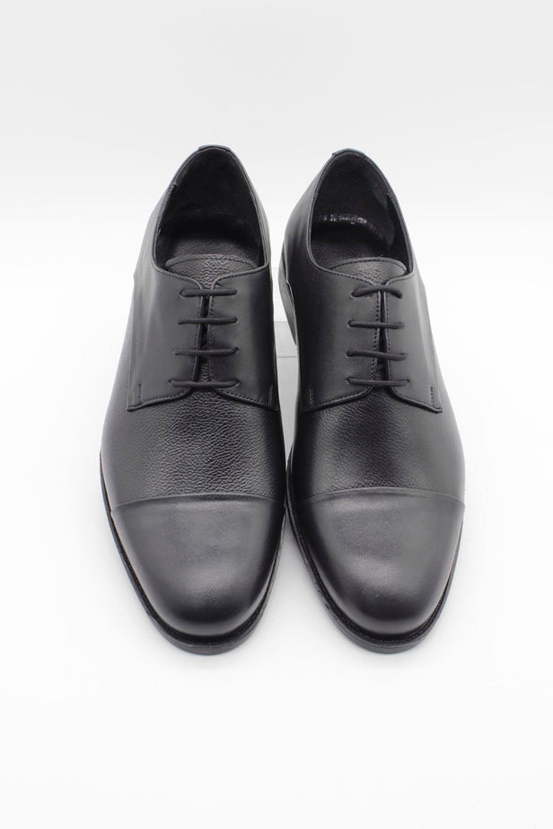 Black 100% Leather Lace-Up Classic Shoes 1033245177