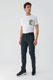 IMZA Men's Dobby Slim Fit 5-Pocket Casual Denim Pants – 1023240157