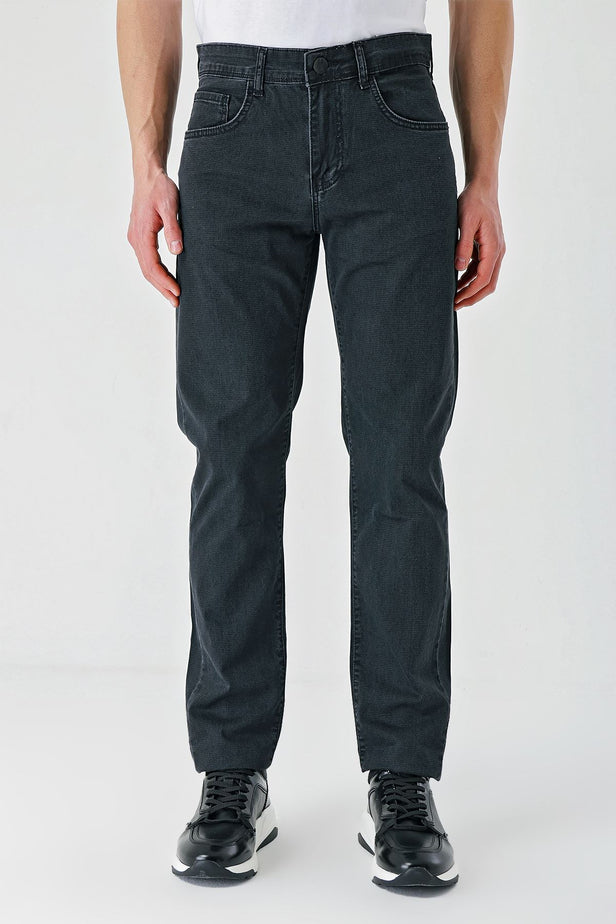 IMZA Men's Dobby Slim Fit 5-Pocket Casual Denim Pants – 1023240157
