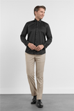 White Long Sleeve Ata Collar Pocketless Slim Fit Cotton Shirt 1004255915