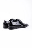 Black 100% Leather Patent Slip-On Ceremony Dress Shoes.