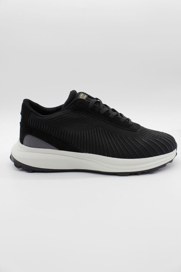 Black Lace-Up Casual Shoes 1033245153