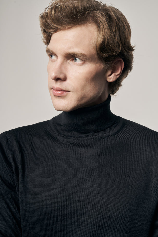 Turtleneck Pocketless Comfort Fit Classic Wool Knitwear 1012255004