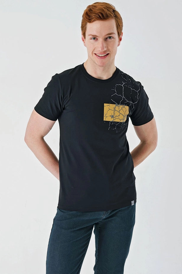 IMZA Men's Printed 100% Cotton Slim Fit Casual T-Shirt – 1011240180