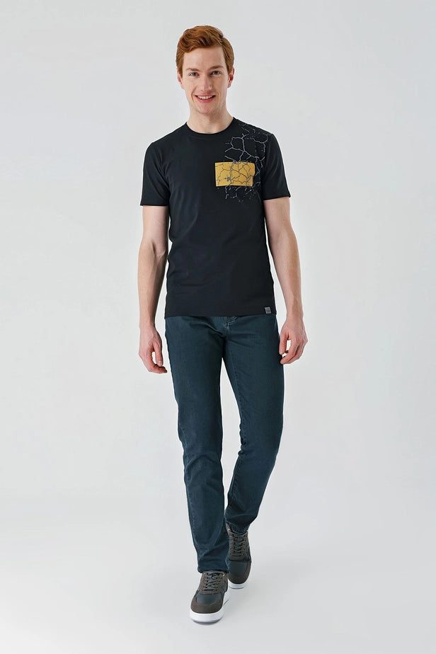 IMZA Men's Printed 100% Cotton Slim Fit Casual T-Shirt – 1011240180