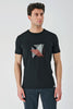 Black Printed Crew Neck Casual Slim Fit T-Shirt 1011240168