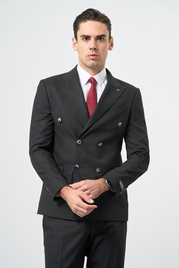 IMZA Men's Peak Lapel Slim Fit Stretch Classic Suit – 1001245173