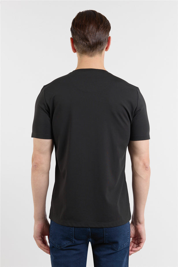 Short Sleeve Crew Neck Pocketless Standard Fit Knit T-Shirt 1011260151