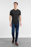 Short Sleeve Crew Neck Pocketless Standard Fit Knit T-Shirt 1011260151