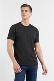 Short Sleeve Crew Neck Pocketless Standard Fit Knit T-Shirt 1011260151