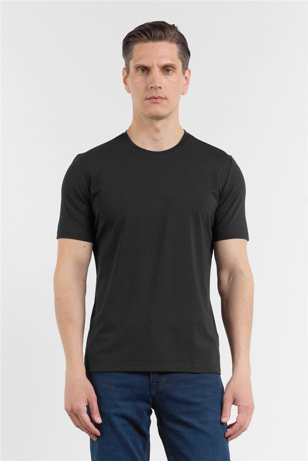 Short Sleeve Crew Neck Pocketless Standard Fit Knit T-Shirt 1011260151
