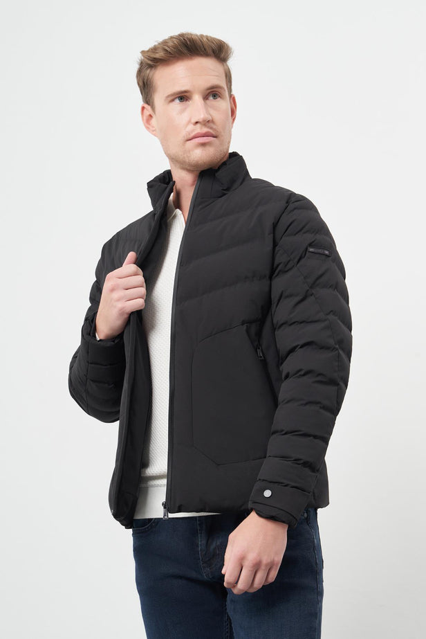 IMZA Men's Padded Stand Collar Slim Fit Classic Jacket – 1007245153