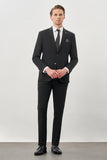 Black Solid Notch Lapel Stretch 6 Drop Slim Fit Classic Suit 1001245178