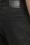 Black Cord Slim Fit Casual Denim Pants 1023245150