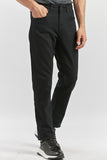 Black Cord Slim Fit Casual Denim Pants 1023245150