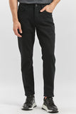 Black Cord Slim Fit Casual Denim Pants 1023245150