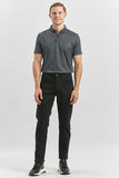 Black Cord Slim Fit Casual Denim Pants 1023245150
