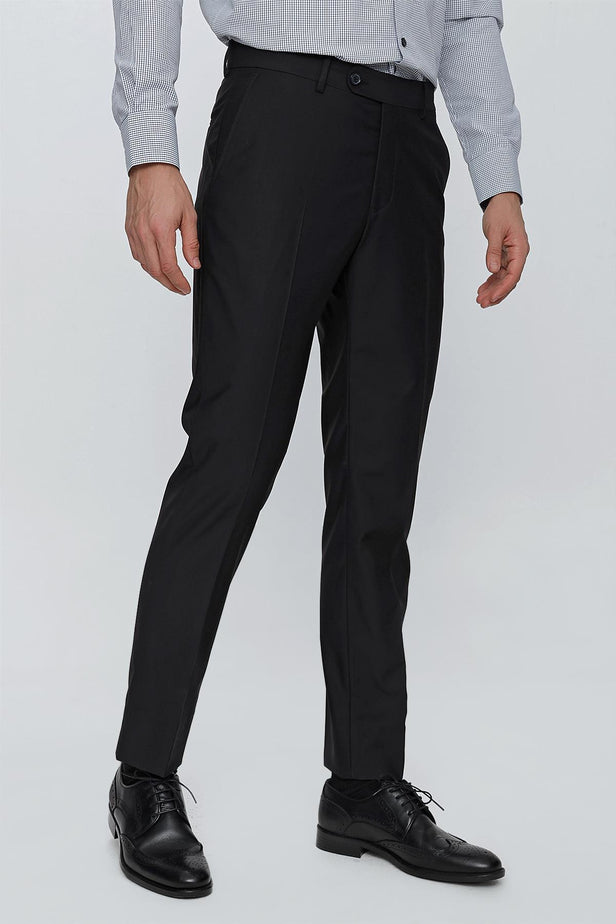 Black Stretch Side Pocket Slim Fit Classic Trousers 1003245013
