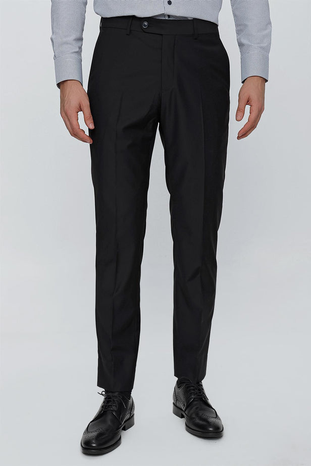 Black Stretch Side Pocket Slim Fit Classic Trousers 1003245013