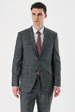 Checked Notch Lapel Stretch 6 Drop Comfort Fit Classic Suit 1001240165