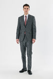 Checked Notch Lapel Stretch 6 Drop Comfort Fit Classic Suit 1001240165