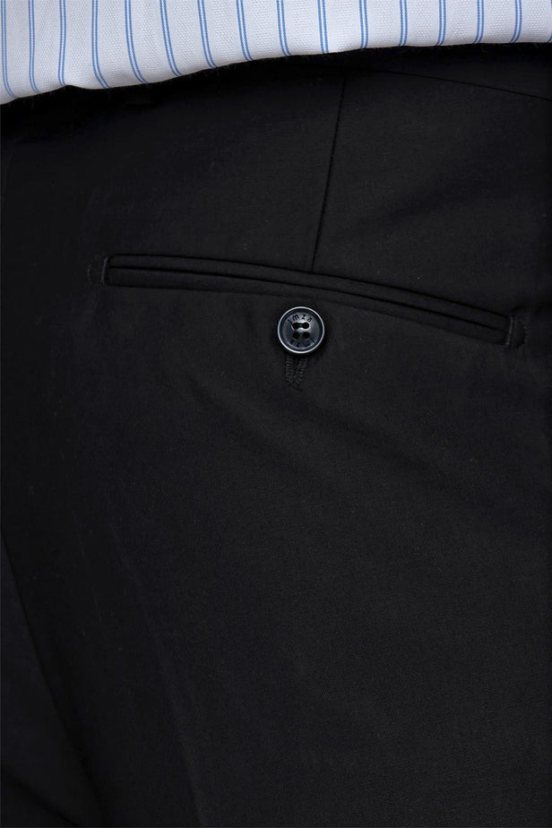Black Stretch Side Pocket Comfort Fit Classic Trousers 1003250005