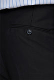 Black Stretch Side Pocket Gabardine Comfort Fit Classic Trousers 1003240005