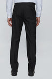 Black Stretch Side Pocket Gabardine Comfort Fit Classic Trousers 1003240005