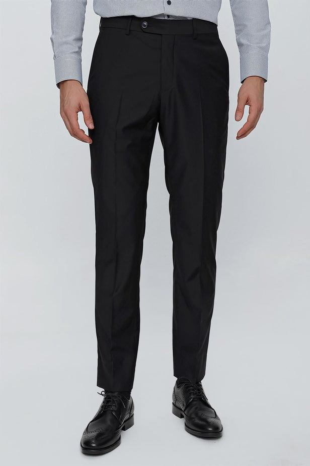 Black Stretch Side Pocket Slim Fit Classic Trousers 1003240013