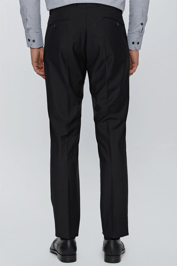 Black Stretch Side Pocket Slim Fit Classic Trousers 1003240013