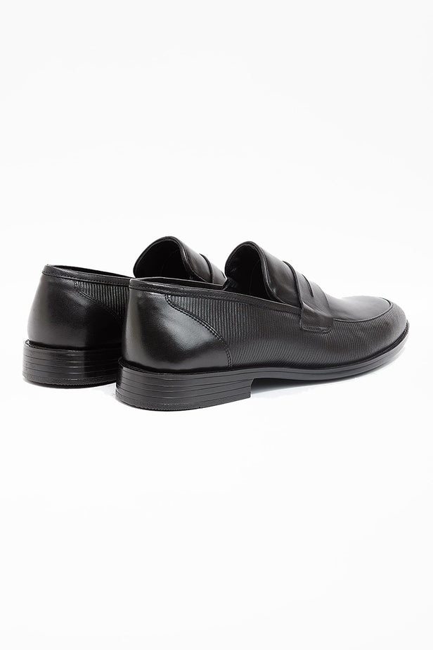 Black 100% Leather Aniline Classic Lace-Up Shoes 1033240175