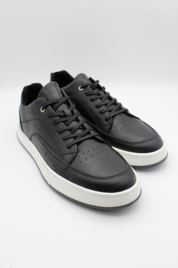 Gray 100% Leather Shringle Lace-Up Casual Shoes 1033240154